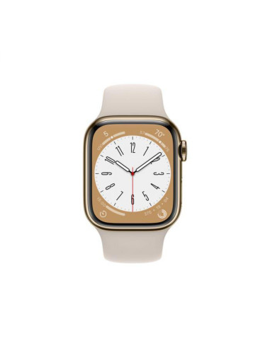 Apple Watch S8 Cellular 41mm Gold Stainless Steel Case with