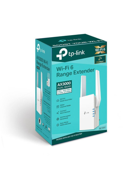TP-link AX3000 Wi-Fi Mesh Range Extender, RE705X, 1 Port