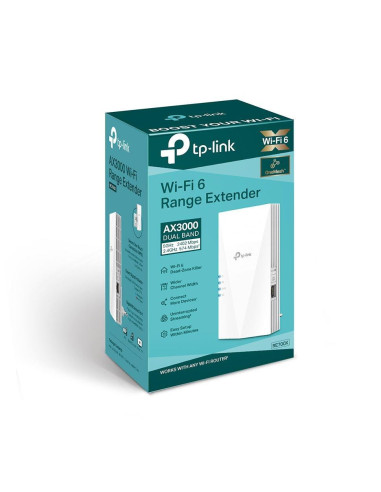 TP-link AX3000 Wi-Fi Mesh Range Extender, RE700X, 1 Port