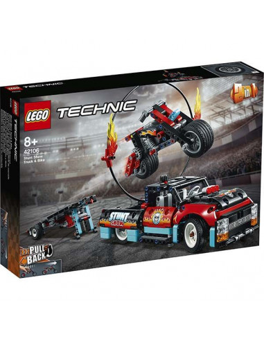 Lego Technic Camion Si Motocicleta Pentru Cascadorii 42106,42106