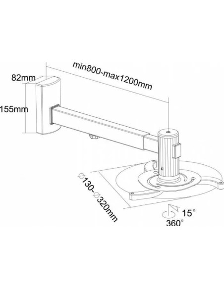 Suport videoproiector perete Reflecta,120RA