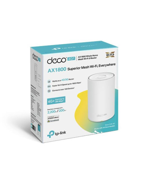 TP-Link AX1800 whole home gateway mesh Wi-Fi 6 4G System, Deco