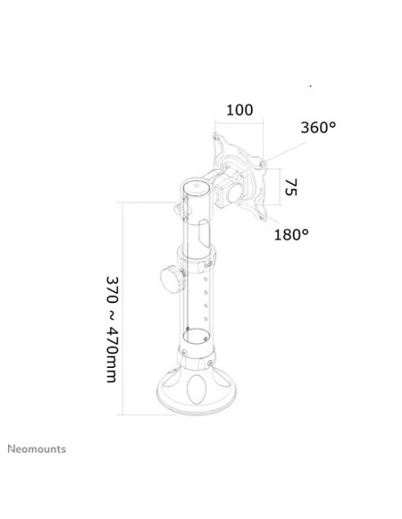 Suport Monitor de Birou, Neomounts by Newstar FPMA-D025BLACK