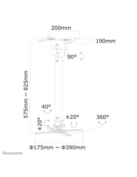 Suport Proiector pentru tavan, Neomounts by Newstar