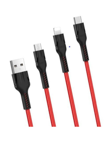 Cablu Date si Incarcare USB la Lightning / USB Type-C /