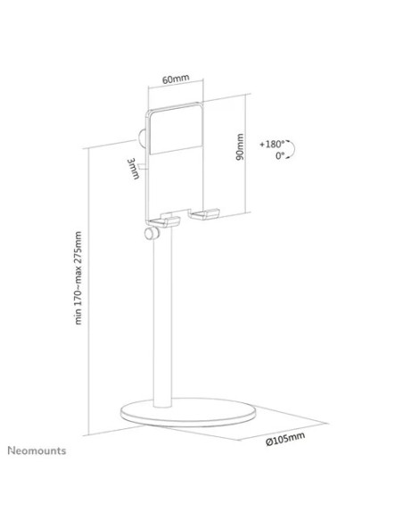 Neomounts by Newstar DS10-200SL1 Foldable phone stand - Silver