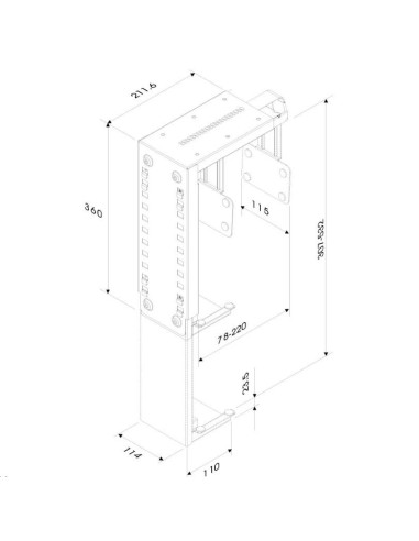 Neomounts by Newstar Under Desk si On-Wall PC Mount (Suitable