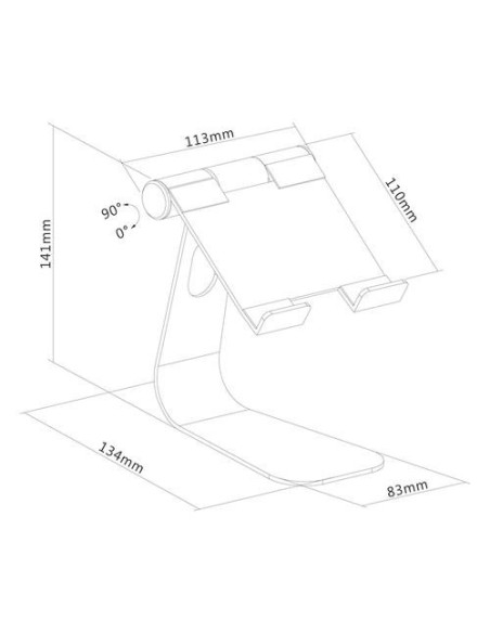 Suport Tableta de birou, Neomounts by Newstar DS15-050SL1, Fix