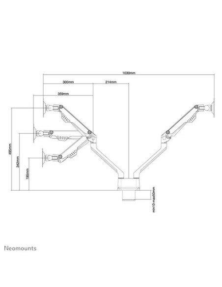 Suport Monitor de Birou Dual, Neomounts by Newstar