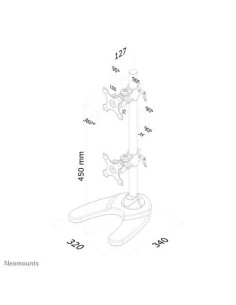 Suport Monitor de Birou Dual, Neomounts by Newstar 2