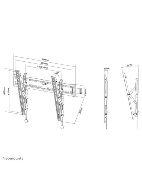 Suport TV de perete Neomounts by Newstar Select NM-W365BLACK