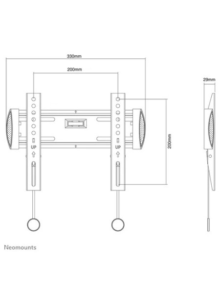 Suport TV de perete, Neomounts by Newstar NM-W120BLACK, Fix