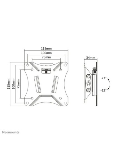 Suport TV de perete Neomounts by Newstar Select, Fix, 10-30''