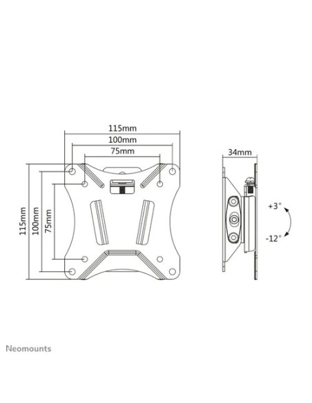 Suport TV de perete Neomounts by Newstar Select, Fix, 10-30''