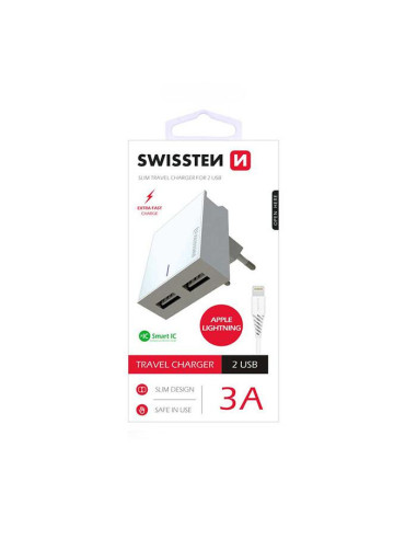Swissten Smart IC / Set incarcator+Cablu USB to Lightning