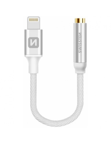 Swissten / Adaptor Audio Lightning la Jack 3.5mm, Textil