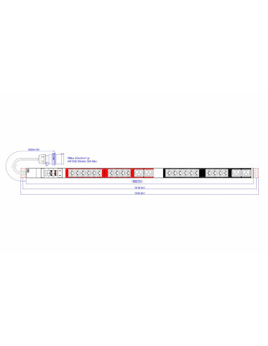 Bachmann prelungitor ALU 1HE 20xC13 4xC19 2xLS(dijunctor)