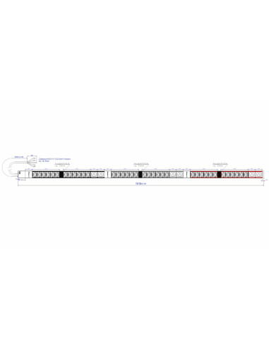 Bachmann IT PDU 1HE 36xIEC C13,6xIEC19,3xfaze, cordon