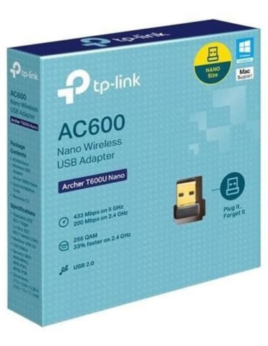 Adaptor wireless TP-Link T600U NANO, AC600, Wi-Fi,,T600U NANO