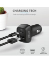 Incarcator rapid pentru masina Qmax 30W Ultra-Fast Dual USB