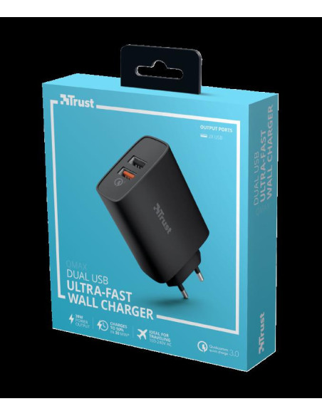 Incarcator rapid pentru perete Qmax 30W Ultra-Fast Dual USB