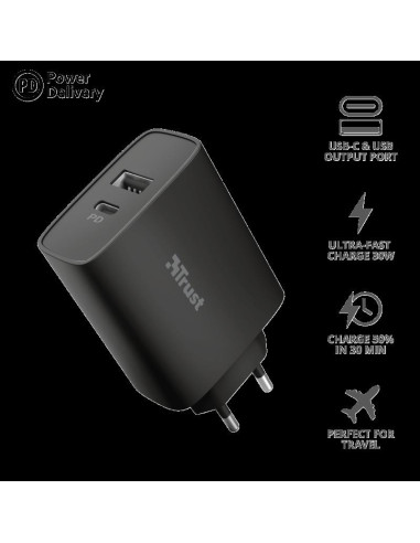 Incarcator rapid pentru perete QMAX USB C+A WALL CHARGER