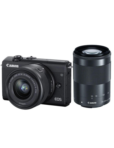 Camera foto mirrorless Canon EOS M200 dublu kit EF-M 15-45mm