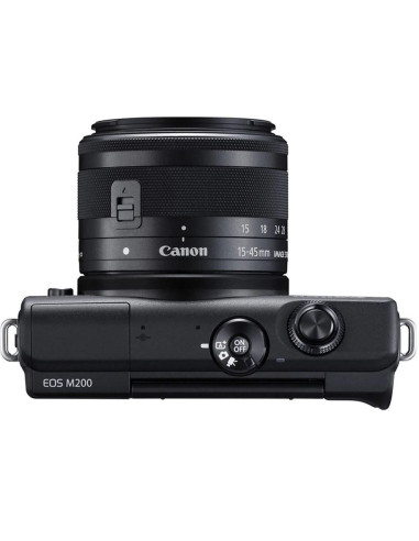 Camera foto mirrorless Canon EOS M200 dublu kit EF-M 15-45mm