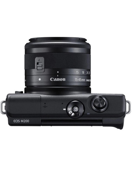 Camera foto mirrorless Canon EOS M200 dublu kit EF-M 15-45mm