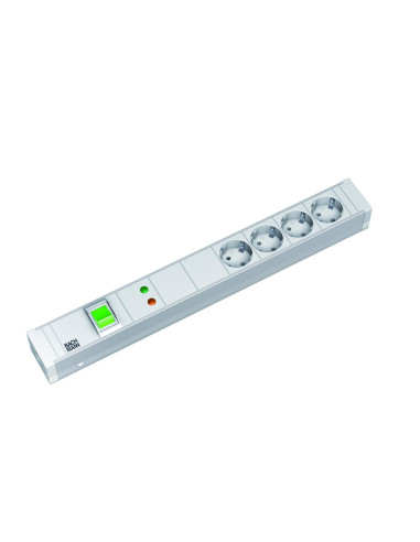 Bachmann prelungitor 19" 1,5HE 4xSchuko 1xintrerupator 1xGVS