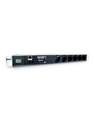 Bachmann prelungitor BN2000 19" 1HE 6xSchuko Monitored cordon