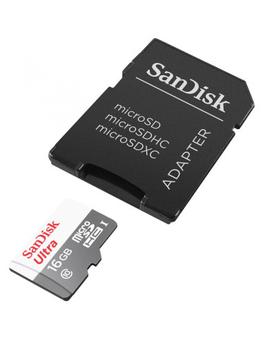 Card de memorie SanDisk Ultra Micro SD, 16GB, Adaptor SD
