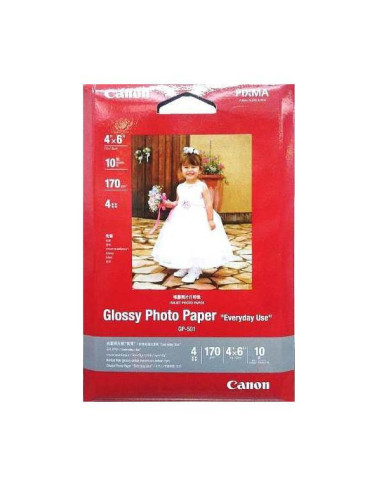 Hartie foto Canon GP-501S10, dimensiune 10x15 cm, 10 coli, tip