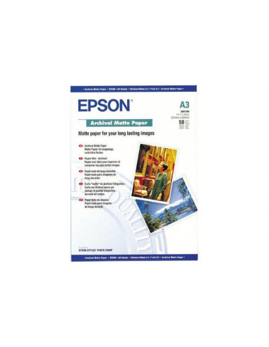 Hartie foto Epson S041344, dimensiune A3, 50 coli, tip glossy
