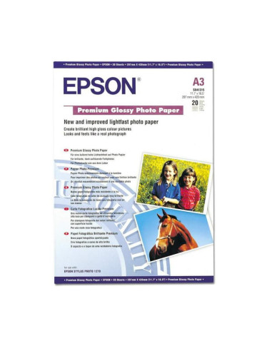 Hartie foto Epson S041316, dimensiune A3+, 20 coli, tip glossy