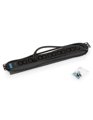 PDU Triton 19" 14xC13 IEC320, led control, cablu 3x1.5mm 2m cu
