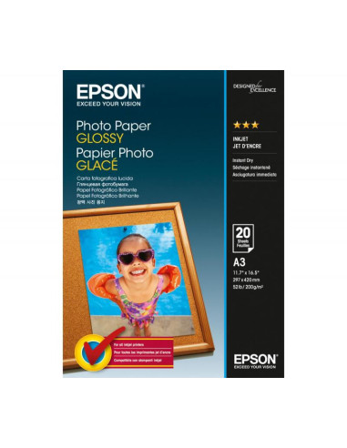 Hartie foto Epson S042536, dimensiune A3, 20 coli, tip glossy