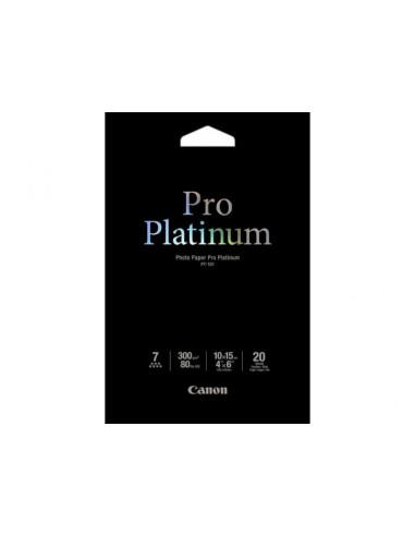 Hartie foto Canon PT-101, dimensiune 10x15 cm, 20 coli, tip Pro