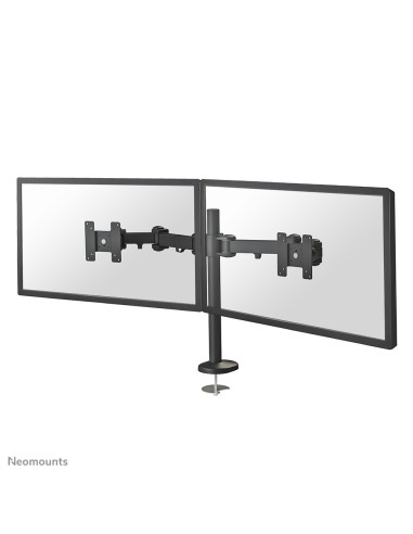 Neomounts by Newstar full motion dual desk mount (grommet) for two 10- 27" monitor screens, height adjustable - Black  General M