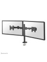 Neomounts by Newstar full motion dual desk mount (grommet) for two 10- 27" monitor screens, height adjustable - Black  General M