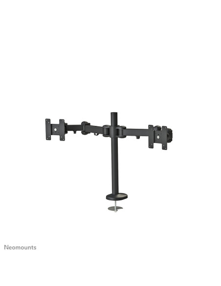 Neomounts by Newstar full motion dual desk mount (grommet) for two 10- 27" monitor screens, height adjustable - Black  General M