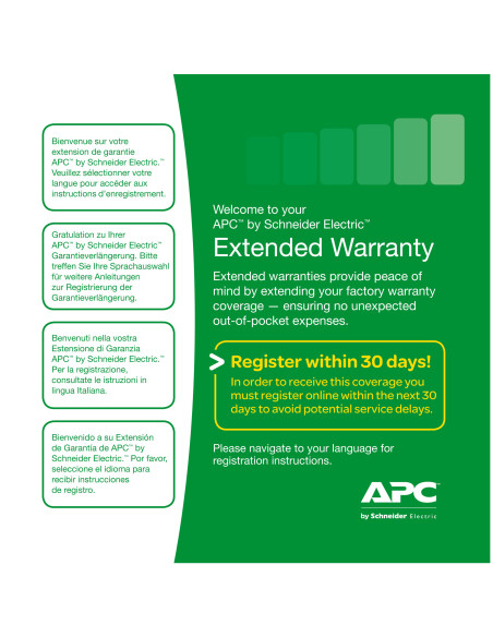 Extensie garantie APC 1 an pentru produs nou valabila pentru accesorii APC