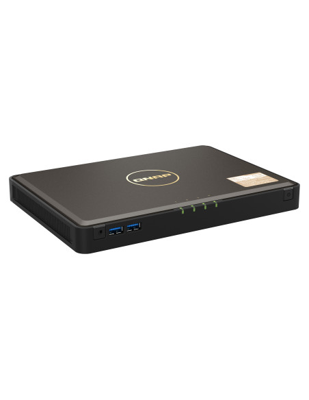 NAS QNAP 464 4-Bay, CPU Intel Celeron Jasper Lake N5105 N5095 Quad Core, burst up to 2.9GHz, RAM onboard 8GB DDR4 (not expandabl