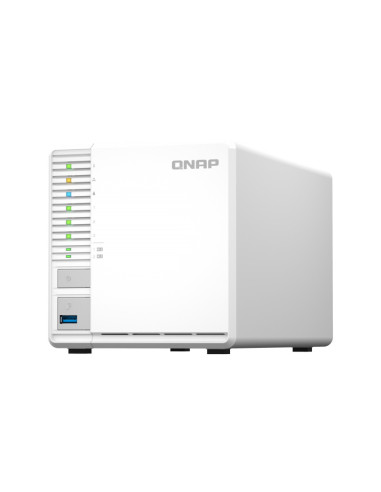 NAS QNAP 364 3-Bay, CPU Intel Celeron N5105 N5095 Quad Core, burst up to 2.9GHz, RAM 4GB DDR4 SODIMM (1 x 4GB), max. 16GB (2 DIM