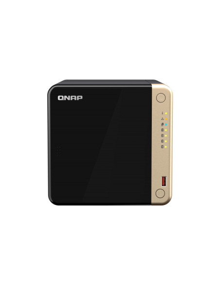 NAS QNAP 464 4-Bay, CPU Intel Celeron N5105 N5095 4-core 4-thread Processor, RAM 4GB (1x 4GB) DDR4 (2 x SODIMM slots, max. 16GB