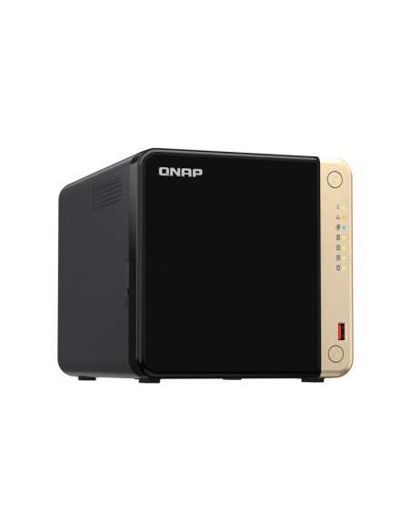 NAS QNAP 464 4-Bay, CPU Intel Celeron N5105 N5095 4-core 4-thread Processor, RAM 4GB (1x 4GB) DDR4 (2 x SODIMM slots, max. 16GB
