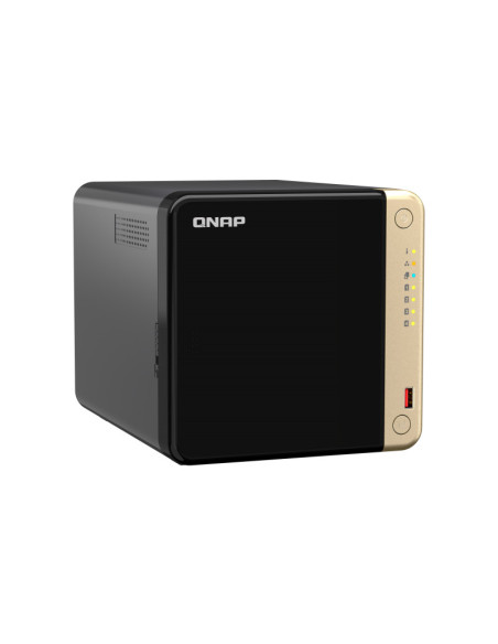 NAS QNAP 464 4-Bay, CPU Intel Celeron N5105 N5095 4-core 4-thread Processor, RAM 4GB (1x 4GB) DDR4 (2 x SODIMM slots, max. 16GB