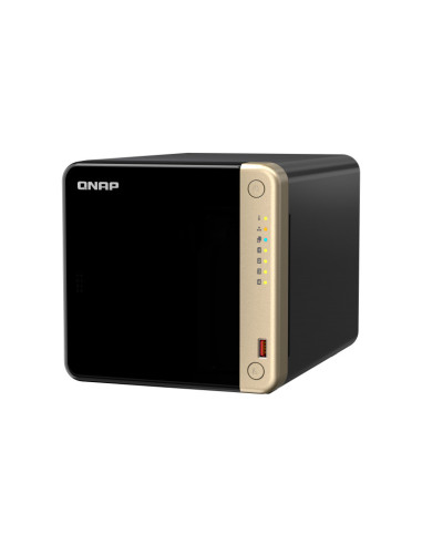 NAS QNAP 464 4-Bay, CPU Intel Celeron N5105 N5095 4-core 4-thread Processor, RAM 4GB (1x 4GB) DDR4 (2 x SODIMM slots, max. 16GB