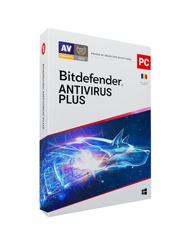 Antivirus Bitdefender Antivirus Plus, 10 Dispozitive, 2 Ani, Licenta noua, Retail