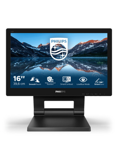 Monitor 15.6" PHILIPS 162B9T, multitouch 10 puncte, HD 1366*768, TN, Wled system, glare, 16 9, 60 Hz